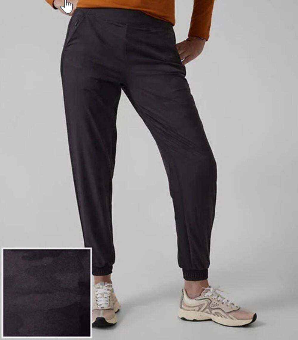 Athleta Brooklyn Lined Joggers Luxe Black Camo 6